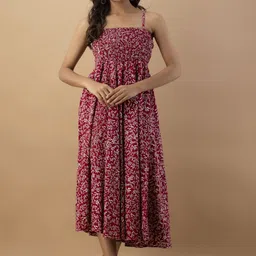 Jollity Floral Print Fit & Flare Midi Dress image 2