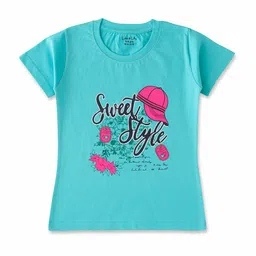 Luke & Lilly Girls Graphic Printed Round Neck Cotton T-shirt-picture-42