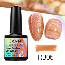 CANNI Laser Rainbow Cat Eyes Gel Polish - 7.3 ml - RB05 image 2