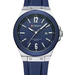 Curren Men Brass Dial & Bracelet Style Straps Analogue Watch CR-8467-Blue image 5