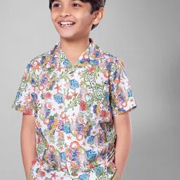 Tura Turi Boys Floral Opaque Printed Casual Shirt-image-72
