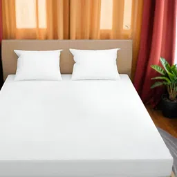 Wings Star White Single Cotton Breathable Mattress Protector-picture-19