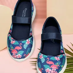 KazarMax Flamingo Printed Ballerinas - Navy Blue-picture-17