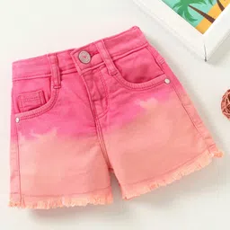 Babyhug Midthigh Shorts - Pink image 1