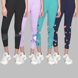 ZUNIORS SSC Girls Pack Of 4 Printed Capris image 3