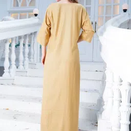 GOLDSTROMS Women Embroidered A Line Maxi Nightdress image 2