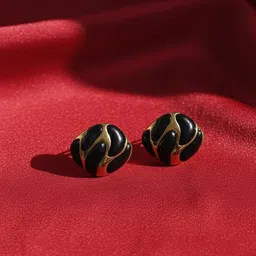 VOGUE PANASH 18K Gold-Plated Geometric Shaped Studs-image-74