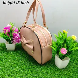 Esmoda Women Solid Miniature Handheld Bag image 4