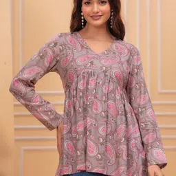 KALINI Print Ethnic Top-picture-23