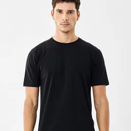 Snitch Men Solid Round Neck Slim Fit T-shirt-picture-54