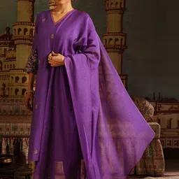 JAYPORE Cotton Silk Dupatta with Sequinned-picture-38