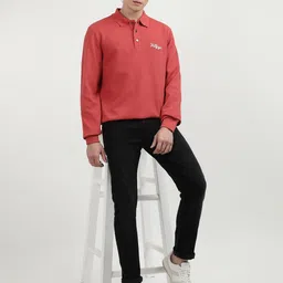 Tommy Hilfiger Men Solid Polo Collar Cotton T-Shirt image 5