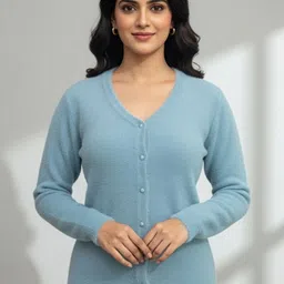 CLAPTON Women Woollen Sweater Vest with Fringed Detail-image-17