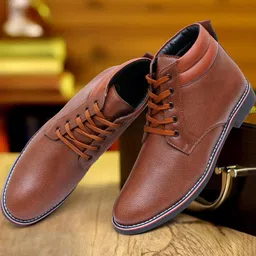 DIFEET Men Textured Round Toe Regular Boots-picture-10