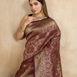 all about you Woven Design Ethnic Motifs Zari Banarasi Saree-picture-26
