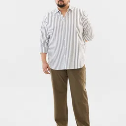 Snitch Men Brown Mid-Rise Regular Fit Plus Size Trouser image 5