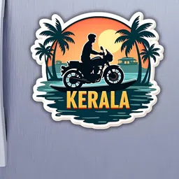 GIFTODAY Set Of 5 Yellow & Green Kerala Printed Fridge Magnets image 2
