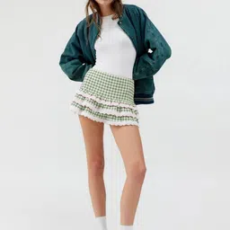 LULU & SKY Checked Mini A-Line Skirts-picture-43