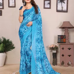 Moda Rapido Women Abstract Printed Saree-image-2