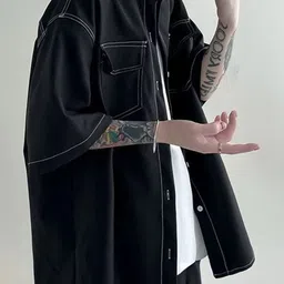 StyleCast x Revolte Spread Collar Half Sleeves Shirt image 3