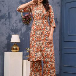 LABEL ADRIJA Women Pure Cotton Kurti & Palazzos-picture-24