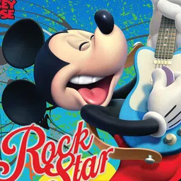 Disney By Athom Living Mickey Mouse Cushion with Cover - Blue image 3