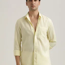 Blu MNKY Men Smart Fit Solid Spread Collar Casual Shirt-image-45