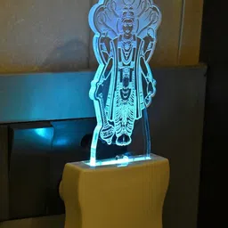 1ST TIME White & Transparent 3D Illusion LED Plug Night Lamps image 5