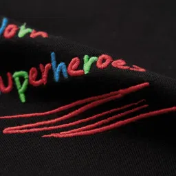 The Souled Store Typography Printed Flared Pure Cotton Mid-Rise Trousers image 5