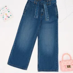 Pantaloons Junior Girls Low Distress Light Fade Jeans-picture-34