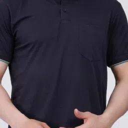 ARRAY Men Polo Collar Pockets T-shirt with Mask image 2