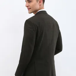 Allen Solly Checked Slim-Fit Single-Breasted Formal Blazer image 5