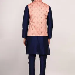 JEXI Men Regular Pure Silk Kurta with Trousers image 2