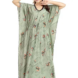 Gutthi Women Green Solid Nightdress-picture-33
