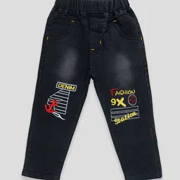 YK X JUST KiDDiNG Boys Light Fade Printed Jeans-picture-21