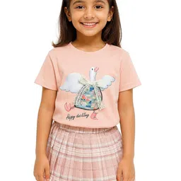 POP STREET KIDS Girls Printed Top with Skirt-picture-49