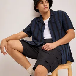 THE BEAR HOUSE Men Multi Stripes Opaque Casual Shirt-picture-12