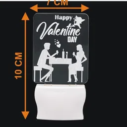 1ST TIME Red & White Printed Acrylic Contemporary Rectangle Shaped Wall Lamp image 4