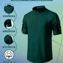 ZELINCO Men Thread Work Kurta image 5