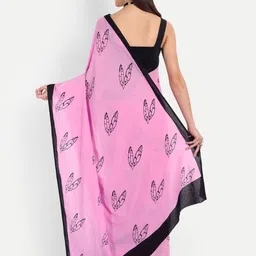 JAIPURI PRINT Floral Pure Cotton Ikat Saree image 2