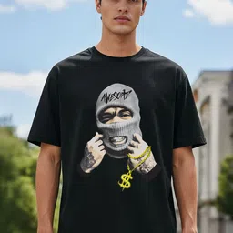 MaverIQ Men Graphic Printed Half Sleeve Round Neck Oversized T-shirt-picture-24