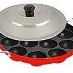 wrypro Adequate 12 Cavity Appam Maker Paniarakkal with Lid 1 L capacity 23 cm diameter-picture-20