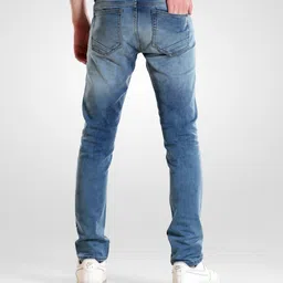 TURMS Men Mildly Distressed Heavy Fade Stretchable Jeans image 2
