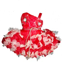 kids fashion hub Floral Georgette Fit & Flare Dress-picture-13