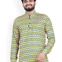 Valencia Fashion Men Ethnic Motifs Printed Indie Prints Kurta image 1