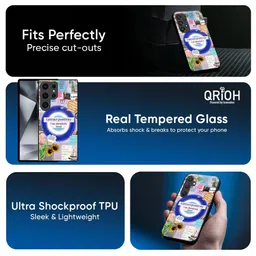 QRIOH Positivity Fusion Samsung Galaxy A26 5G Glass Back Case Mobile Accessories image 2