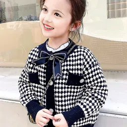 INCLUD Girls Checked Cardigan-image-39