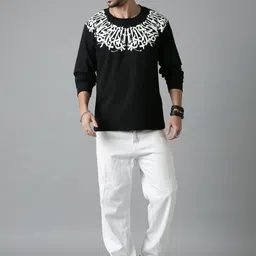 LEWEL Men Printed Sweatshirt image 3