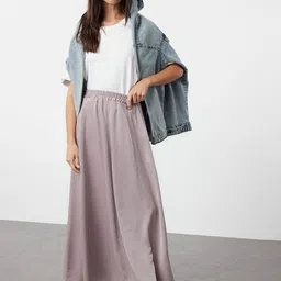 Trendyol Women Shimmer Flared Maxi Skirts image 1