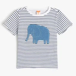 Koton Boys Striped Applique T-shirt-picture-11